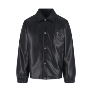 크롬하츠 【잔디집2】 크로스 레더 자켓（세븐）