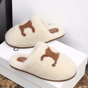 셀린느 【HELLO】 조지아 시어링 슬라이드（TJ공장）