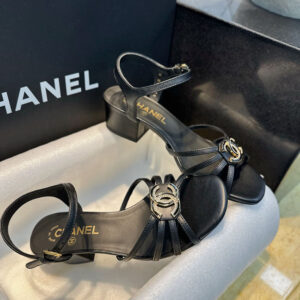 샤넬 【TJ공장】 25P CC로고 램스킨 샌들（터보）