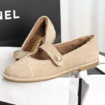 샤넬 【HAPPY】 스웨이드 시어링 메리제일 플랫 슈즈（TJ공장）