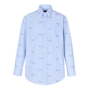 구찌 【잔디집2】 자수 스트라이프 코튼 셔츠（세븐）