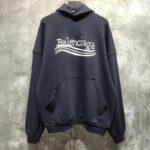 발렌시아가 【ONE공장】 웨이브로고 폴리티컬 캠페인 후디