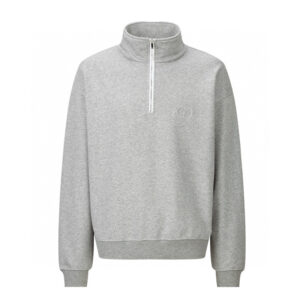 디올 【잔디집2】 CD Icon 하프 지퍼 스웨트셔츠 코튼 플리스 그레이（세븐）