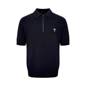 프라다 【잔디집2】 하프 집업 울 폴로 셔츠（세븐）