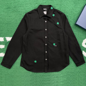 디올 【잔디집】 클로버 자수 오버셔츠（레어）