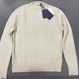 프라다 【TJ공장】 로고 자수 울 캐시미어 니트（터보）