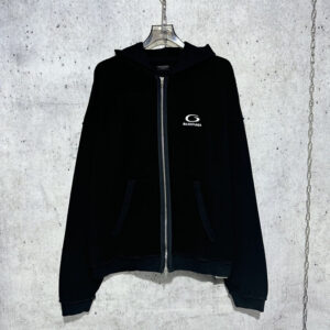 발렌시아가 【사슬공장】 24SS 후드 집업 스웨트셔츠 로고