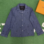 루이비통 【잔디집】 LV 블라슨 엠벨리시드 데님 셔츠（레어）