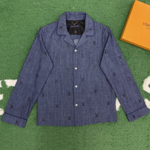루이비통 【잔디집】 LV 블라슨 엠벨리시드 데님 셔츠（레어）