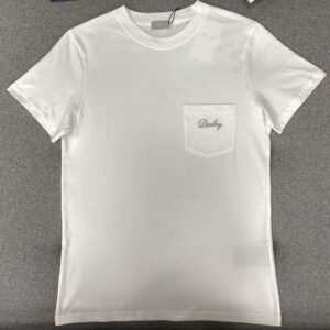 디올 【TJ공장】 포켓 디올링 리브드 크루넥 반팔 티셔츠（터보）