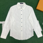 루이비통 【잔디집】 롱 자카드 실크 셔츠（레어）