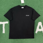 셀린느 【잔디집】 로고 코튼 반팔 티셔츠（레어）