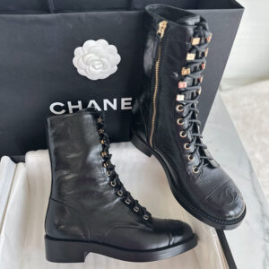 샤넬 【TJ공장】 레이스업 스트랩 워커 부츠 （터보）