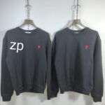 아미 【사슬공장】 24FW 맨투맨 스몰 하트 로고 블랙