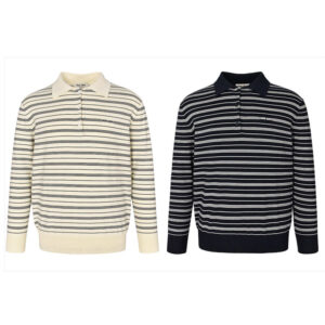 미우미우 [잔디집2] (세븐) 스트라이프 니트 코튼 폴로 셔츠