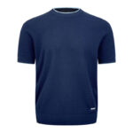 프라다 【잔디집2】 실크 코튼 반팔 스웨트 니트（세븐）