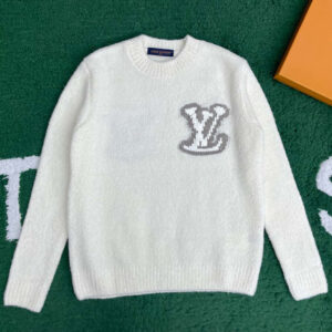 루이비통 【잔디집】 LV 인타르시아 울 야크 크루넥 니트（레어）