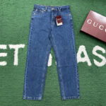 구찌 【잔디집】 스트레이트 핏 데님 진 （레어）