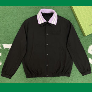 구찌 [잔디집] 로고 자수 트윌 블루종 재킷