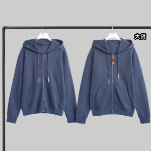 루이비통 【YD공장】 스토퍼 펄 엠브로이더드 저지 스루 집업 후디