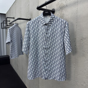 디올 【사슬공장】 오블리크 반팔 셔츠