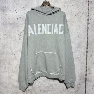 발렌시아가 【사슬공장】 립드 포켓 오버사이즈 후드 테이프 타입