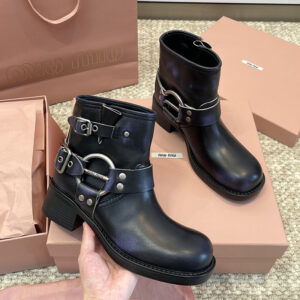 미우미우 하네스 바이커 부츠