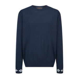 루이비통 【잔디집2】 캐시미어 풀오버 니트 스웨터 네이비（세븐）