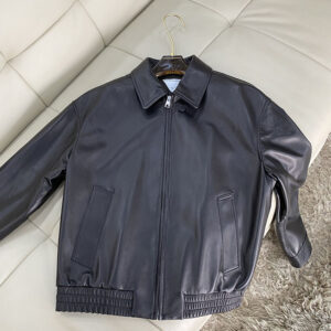 보테가베네타 램스킨 카라 레더 자켓