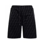 펜디 【잔디집2】 FF 로고 벨벳 숏 팬츠（세븐）