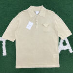 보테가베네타 【잔디집】 스트링슬림 라이트 린넨 폴로 셔츠（레어）