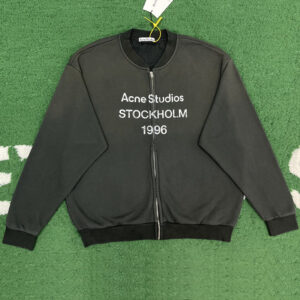 아크네 【잔디집】 1996 로고 집업 스웨트셔츠（레어）