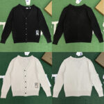 버버리 【잔디집】 체크 라벨 울 가디건（레어）