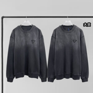 프라다 [YD공장] 오버사이즈 가먼트 다이 코튼 스웨트셔츠