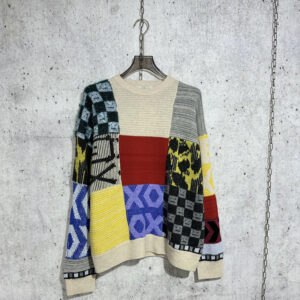 아크네 【사슬공장】 23SS 니트 패턴 패치워크 스웨터