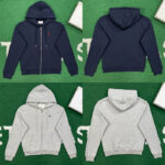 아미 【잔디집】 스몰 하트 로고 코튼 후드 집업（레어）