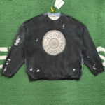 아크네 【잔디집】 로고 스탬프 디스트레스드 스웨트셔츠（레어）