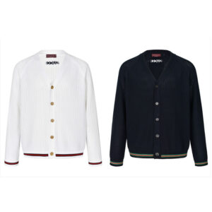 구찌 【잔디집2】 웹(Web) 자카드 로고 가디건（세븐）