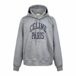셀린느 【잔디집2】 코튼 플리스 파리 루즈 후드티（세븐）