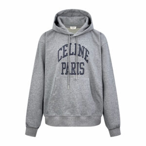 셀린느 【잔디집2】 코튼 플리스 파리 루즈 후드티（세븐）