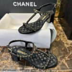 샤넬 【TJ공장】 25c 플랫 샌들 체인 퀼팅 골드 체인 스트랩 （터보）