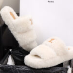 셀린느 【HELLO】 트리옹프 시어링 퍼 슬라이드 샌들 (터보)