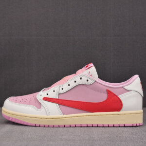 나이키 【LJR공장】 x 트래비스 스캇 에어조던 1 로우 OG SP 샤이 핑크 IQ7604-101