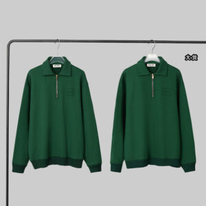 미우미우 【YD공장】 스웨트셔츠 가먼트 다이드 코튼 폴로