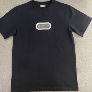 디올 【TJ공장】 체스트 콘트라스트 자수 꾸뛰르 코튼 저지 반팔 티셔츠 “2COLOR” （터보 )