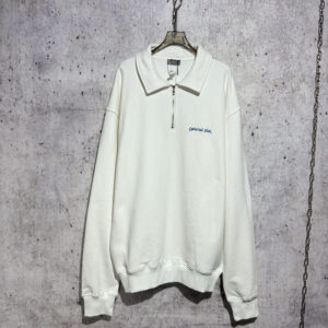 디올 【사슬공장】 Tag 24SS 하프 지퍼 카라 스웨트셔츠