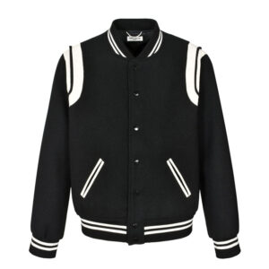 생로랑 【잔디집2】 클래식 울 테디 자켓（세븐）