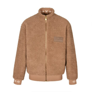 루이비통 【잔디집2】 레더 패치 플리스 블루종（세븐）