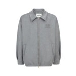 미우미우 【잔디집2】 로고 블루종 캐시미어 더블 자켓（세븐）