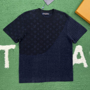 루이비통 【잔디집】 그래픽 자카드 숏 슬리브드 크루넥 티셔츠 (레어)